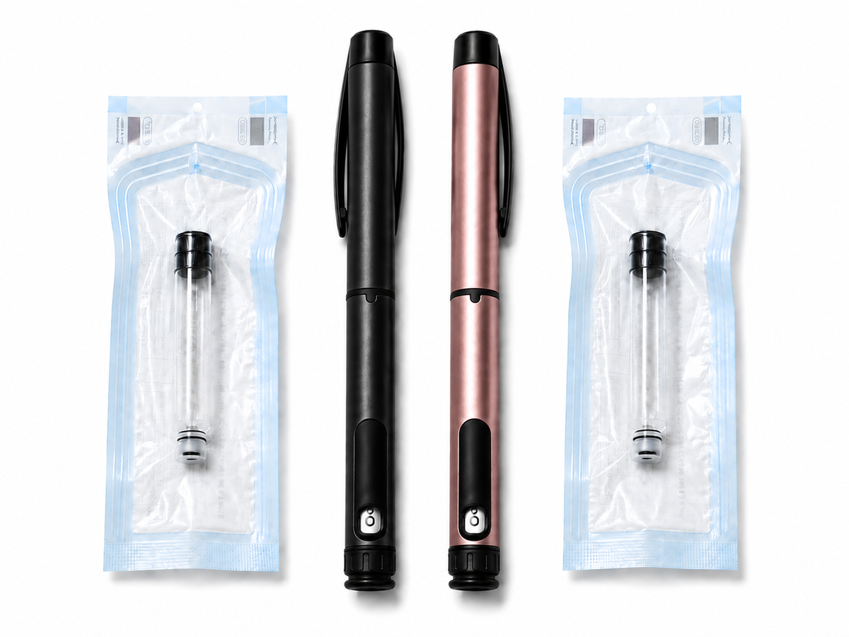 2 Pack Reusable 80 Unit V1 Peptide Injection Pen Plus 2 FREE Cartridges