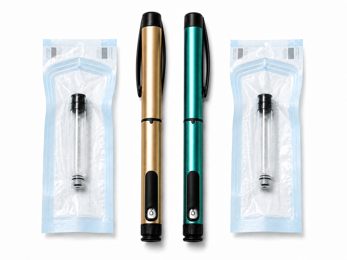 2 Pack Reusable 80 Unit V1 Peptide Injection Pen Plus 2 FREE Cartridges