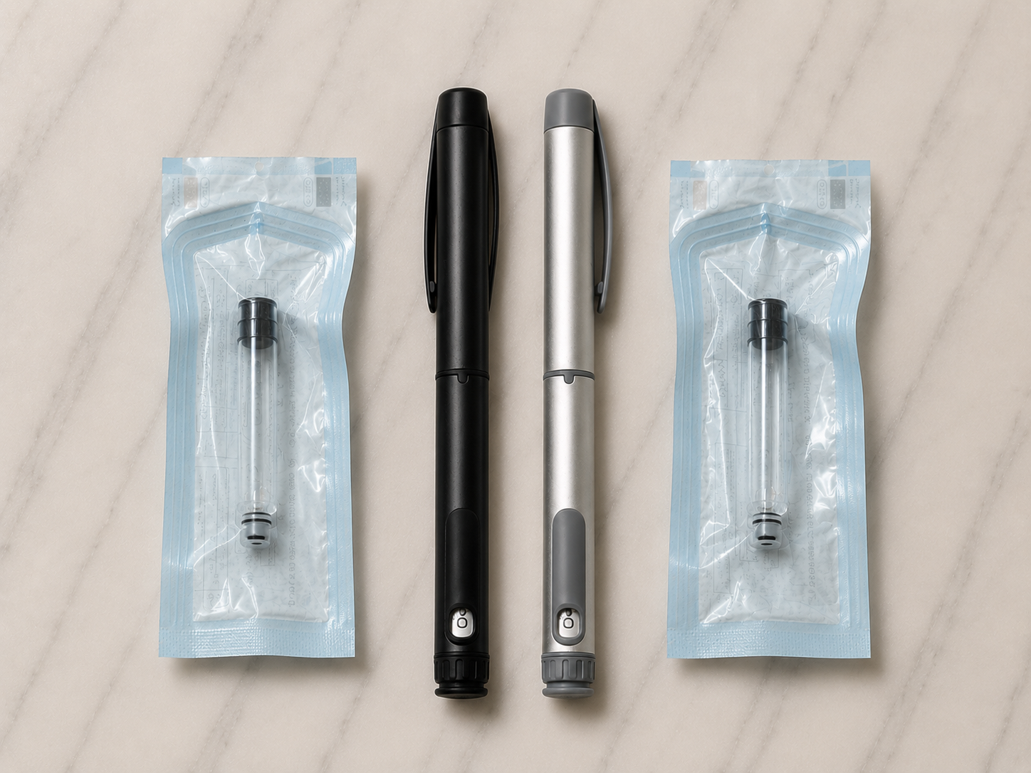 2 Pack Reusable 80 Unit V1 Peptide Injection Pen Plus 2 FREE Cartridges – Adjustable Dose Dial, Fits 3ml Cartridges, Less Waste, Portable Injector for Home & Travel