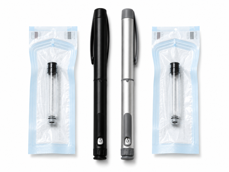 2 Pack Reusable 80 Unit V1 Peptide Injection Pen Plus 2 FREE Cartridges