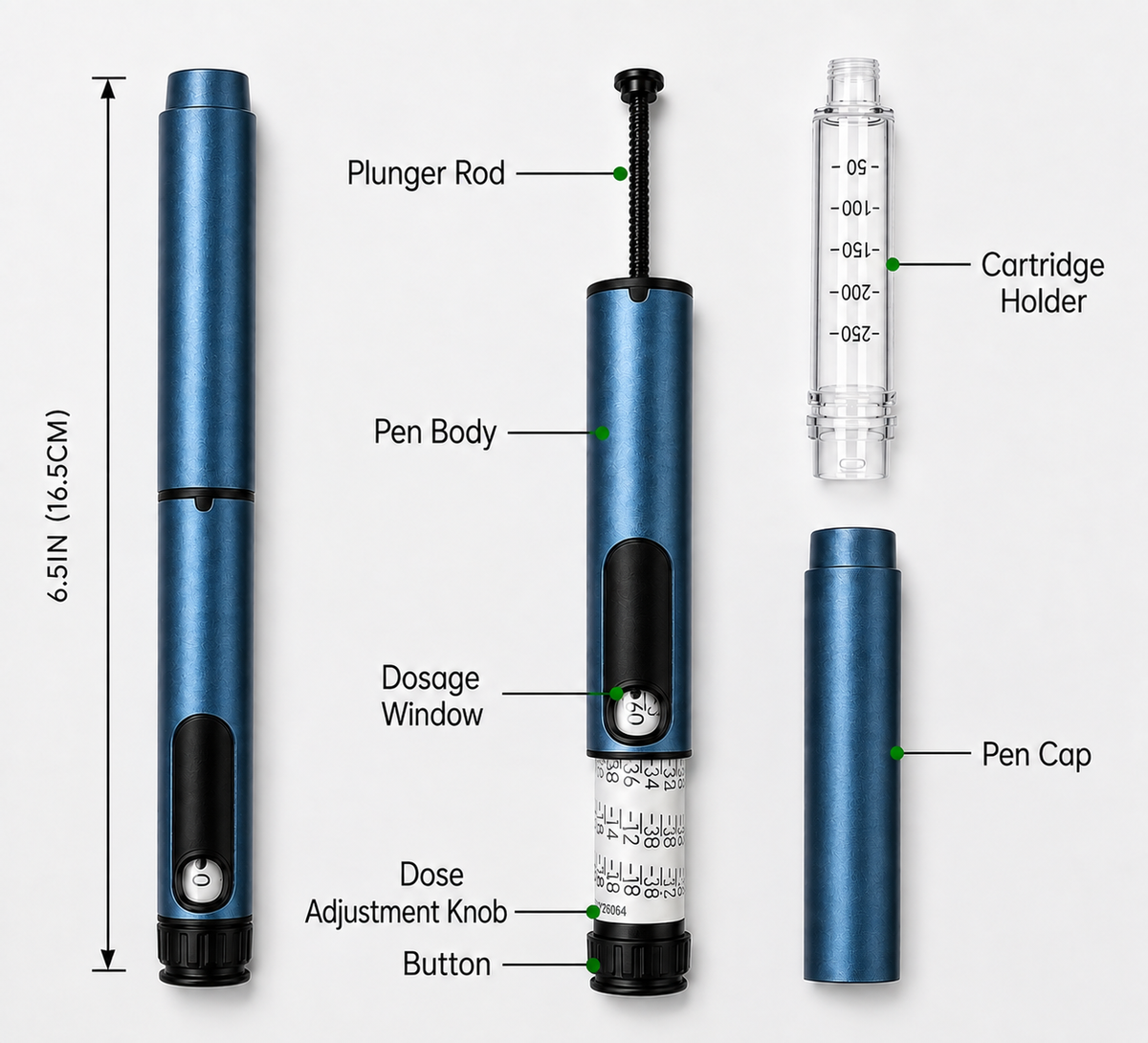 5 Pack V2 Hybrid Reusable Peptide Injection Pen